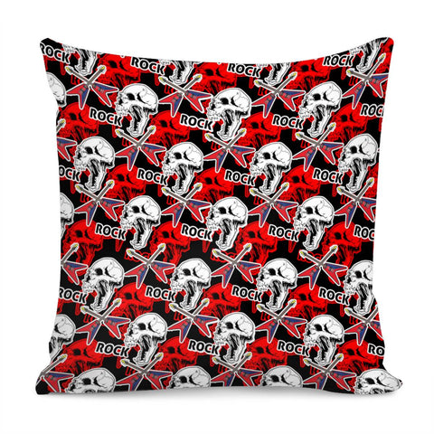 Image of Skull And Music Pillow Cover