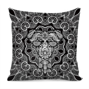 Elephant & Mandala Pillow Cover