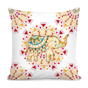 Elephant & Mandala Pillow Cover