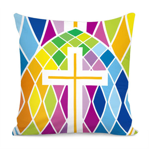 Church Glass&Cross Pillow Cover