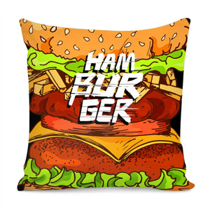 Hamburger Pillow Cover