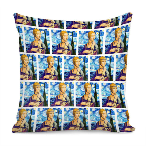 Image of “Lady With An Ermine” Pillow Cover