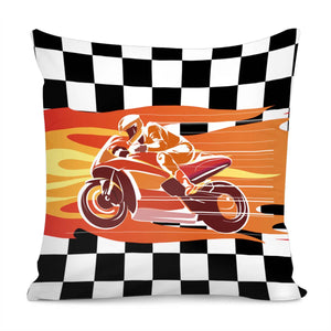 Racing Motorcycle Pillow Cover