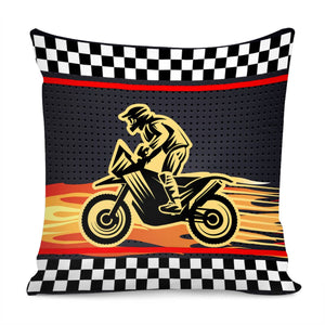 Racing Motorcycle Pillow Cover