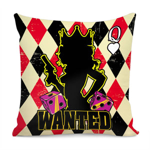 Poker Queen Pillow Cover