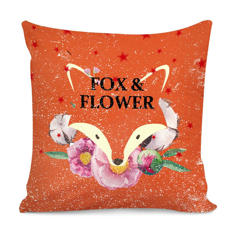 Image of Fox & Flower Pillow Cover