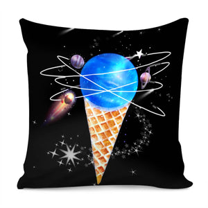 Universe And Ice Cream Pillow Cover