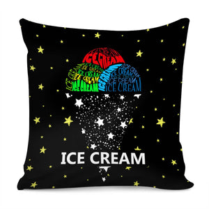 Universe And Ice Cream Pillow Cover