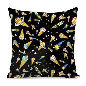 Planet And Ice Cream Pillow Cover