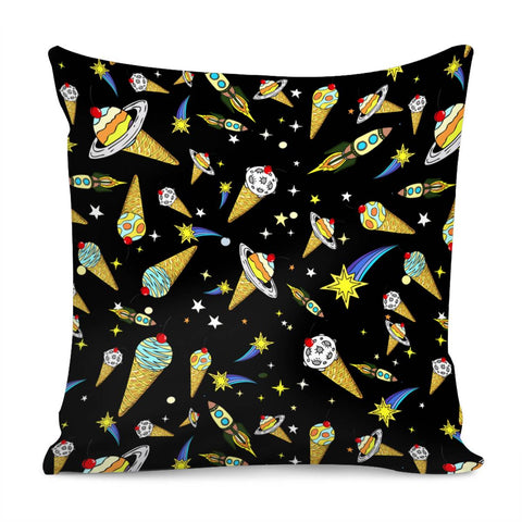 Image of Planet And Ice Cream Pillow Cover