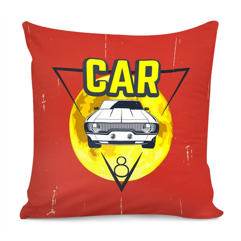 Image of Car & Moon Pillow Cover