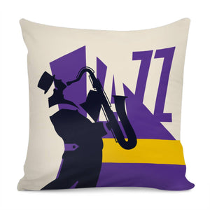 Jazz & Saxophone Pillow Cover