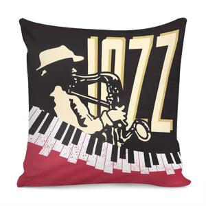 Jazz & Saxophone Pillow Cover