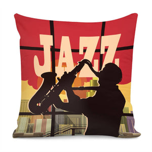 Jazz & Saxophone Pillow Cover