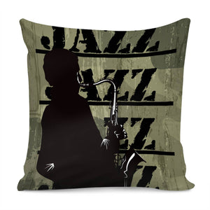 Jazz & Saxophone Pillow Cover