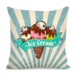 Ice Cream Pillow Cover