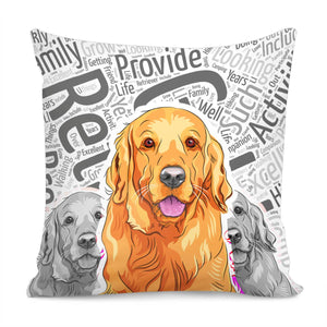 Golden Retriever Pillow Cover