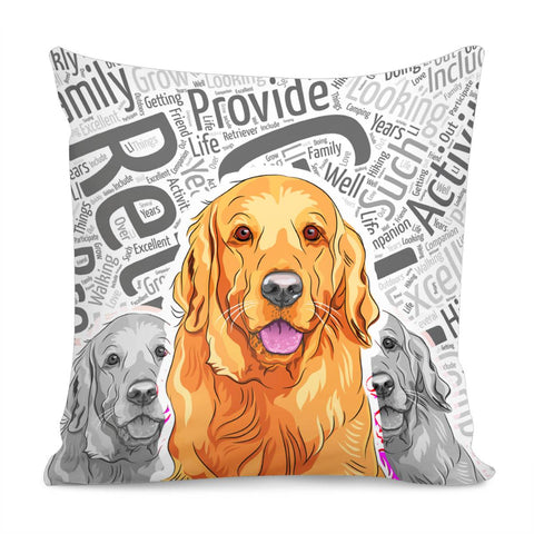 Image of Golden Retriever Pillow Cover