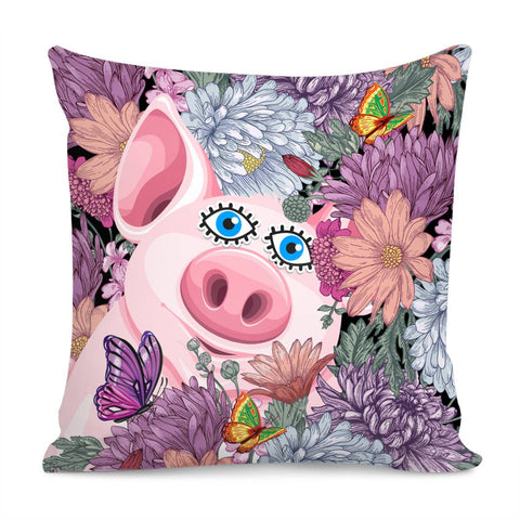 Image of Pig Pillow Cover