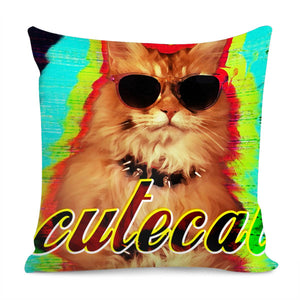 Spectacle Cat Pillow Cover