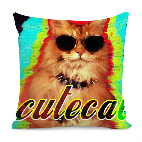 Image of Spectacle Cat Pillow Cover