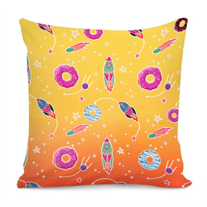 Donuts And The Universe Pillow Cover