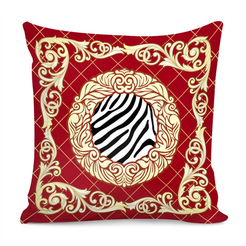 Image of Baroque Pattern & Animal Pattern Pillow Cover