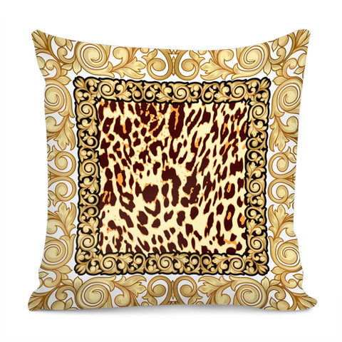 Image of Baroque Pattern & Animal Pattern Pillow Cover
