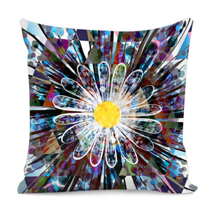 Daisy & Geometry Pillow Cover