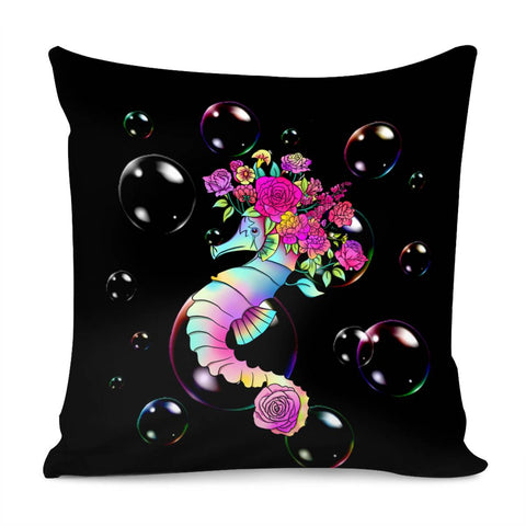 Image of Flower And Seahorse Pillow Cover