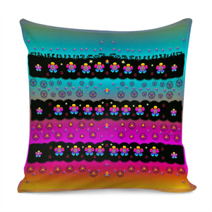 Flowers And Peace Pillow Cover