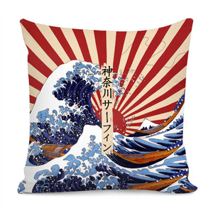 The Great Wave Off Kanagawa Pillow Cover