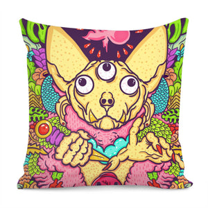 Monster Cat Pillow Cover