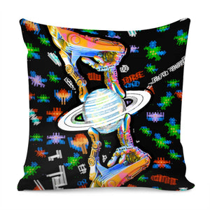 Robot And Universe Games Pillow Cover