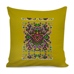 Ornate Dots And Colors Pillow Cover