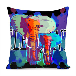 Double Elephant Pillow Cover