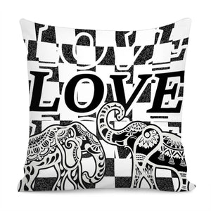 Double Elephant Pillow Cover