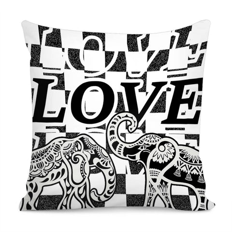 Image of Double Elephant Pillow Cover