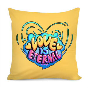 Love Slogan Pillow Cover