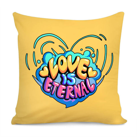 Image of Love Slogan Pillow Cover