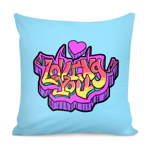 Love Slogan Pillow Cover