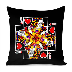 Queen Of Hearts Q Pillow Cover