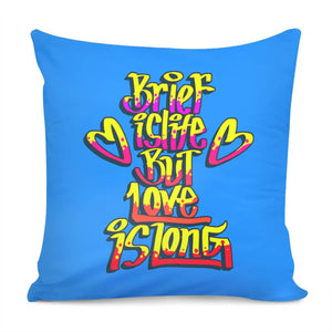 Love Slogan Pillow Cover