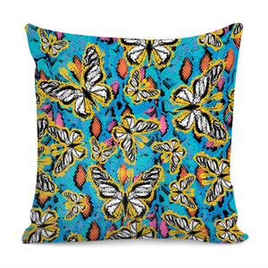 Butterfly And Animal Pillow Cover