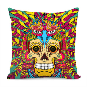 Indian Skull Pillow Cover