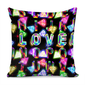 Neon Diamond Pillow Cover