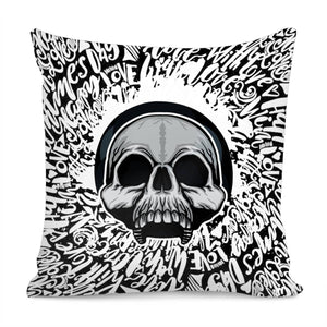 Graffiti Skull Pillow Cover