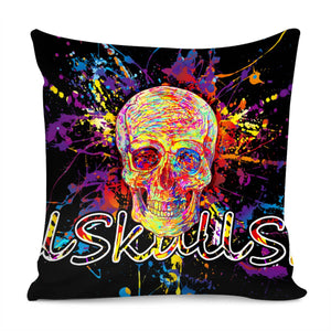 Graffiti Skull Pillow Cover