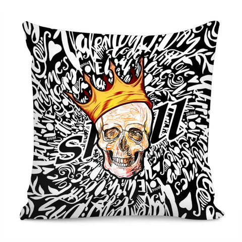 Image of Graffiti Skull Pillow Cover