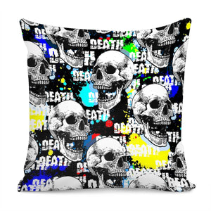 Graffiti Skull Pillow Cover